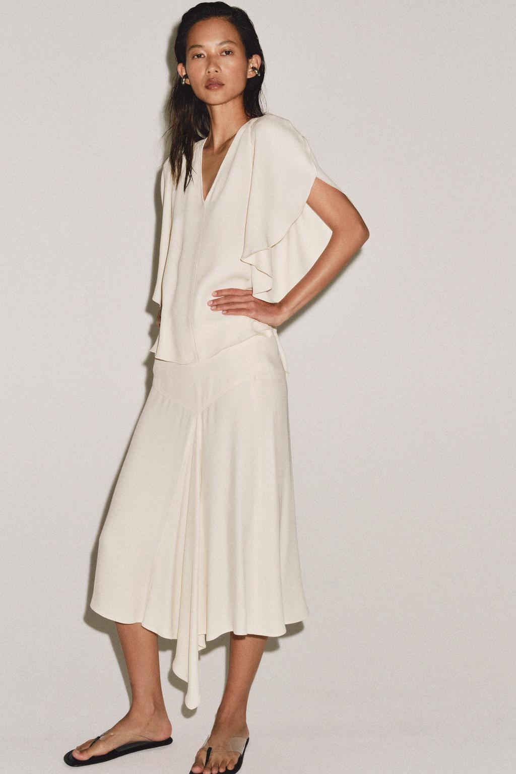 ZW COLLECTION FLOWY MIDI SKIRT