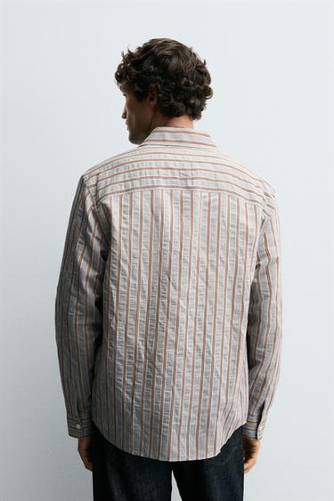 CHEMISE FLUIDE À RAYURES - Bleu clair de Zara - Image 2