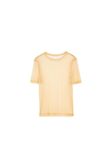 SEMI-SHEER SHINY T-SHIRT