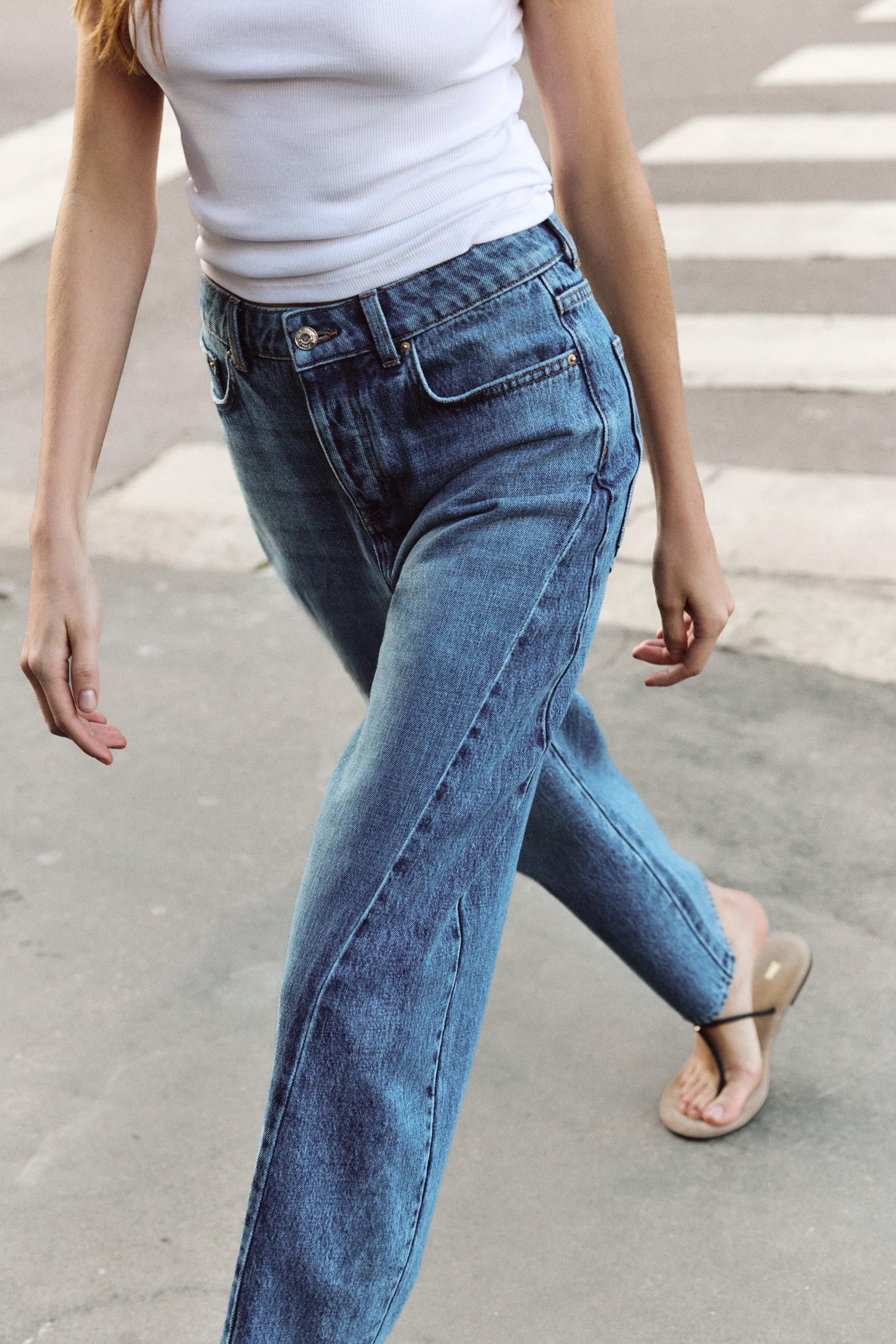 Z1975 HIGH WAISTED BARREL JEANS WITH SEAMS