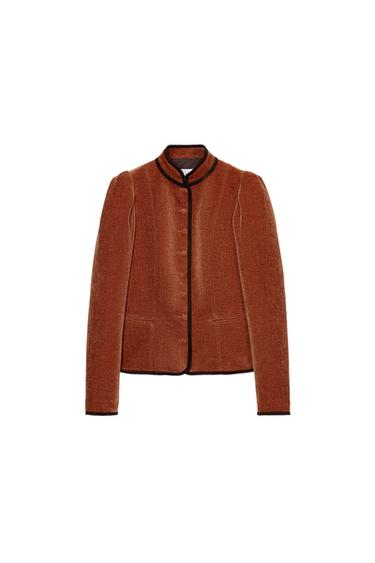 CONTRAST TRIM BLAZER