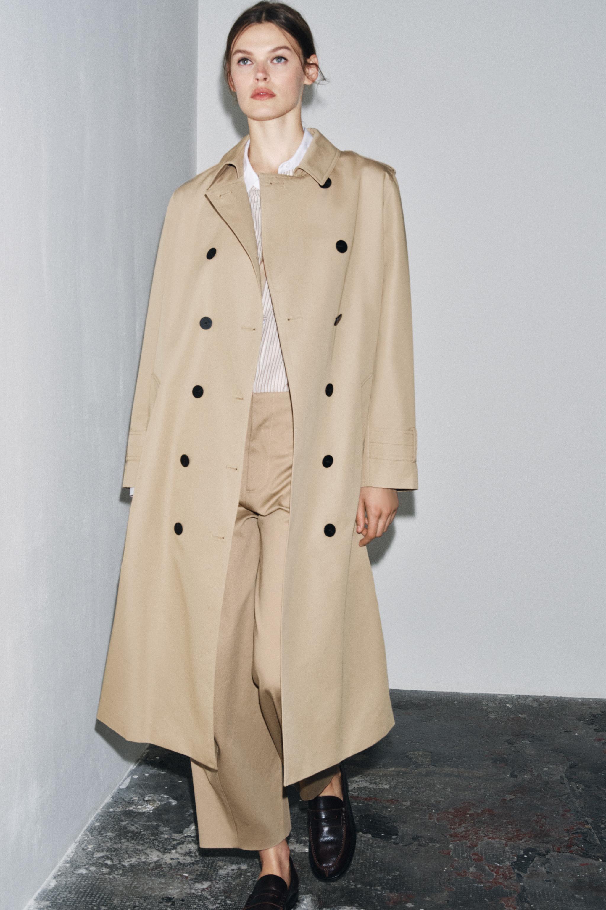 ZWコレクション　撥水加工トレンチコート ZARA】ZW COLLECTION 撥水加工トレンチコート 0518/055/681