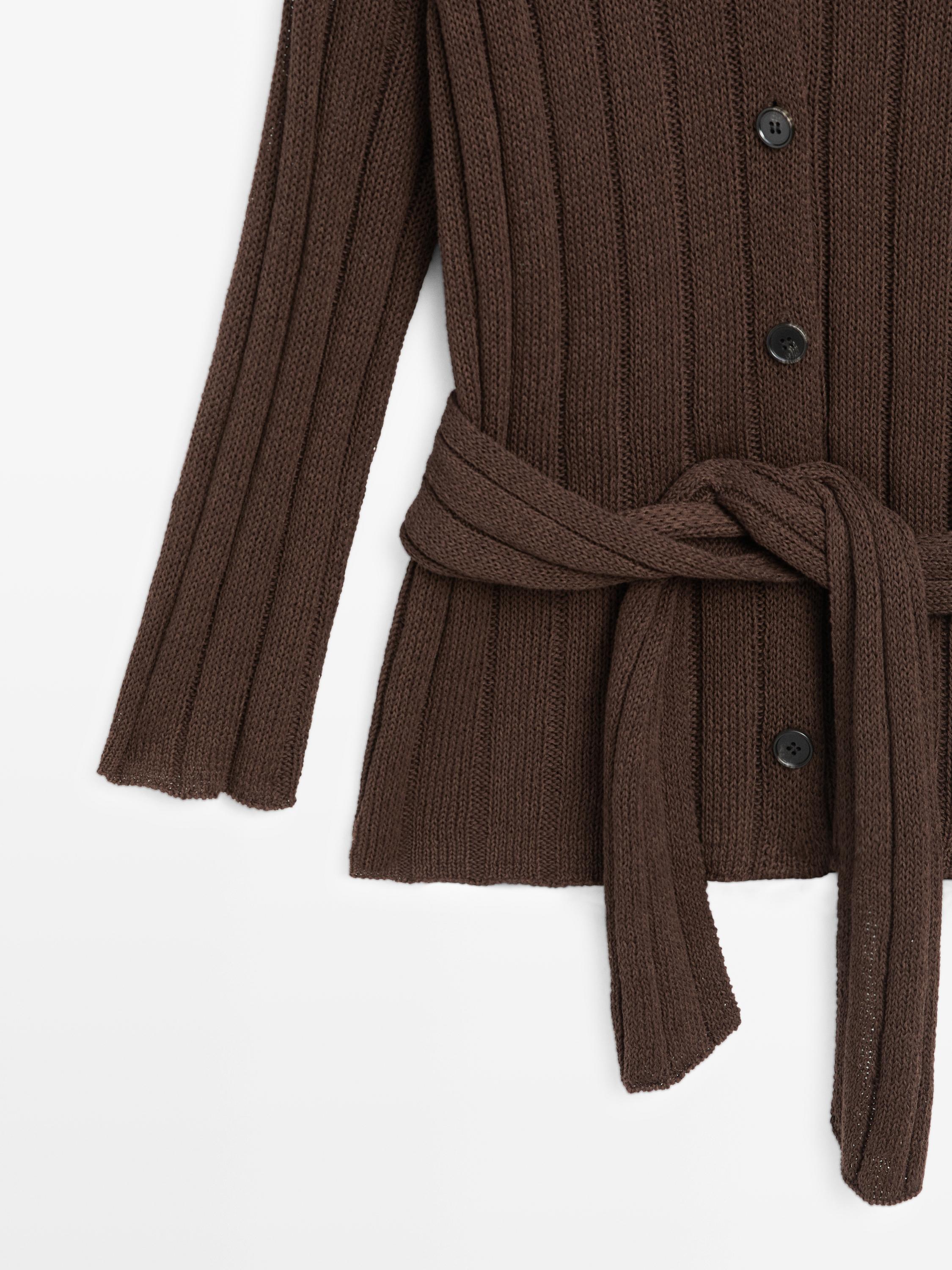 Cardigan en maille avec détail à la taille