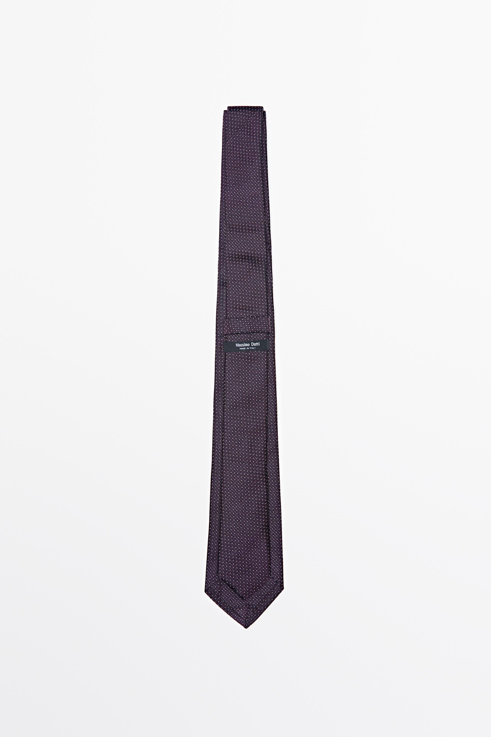 Cravate micro-pois 100 % soie