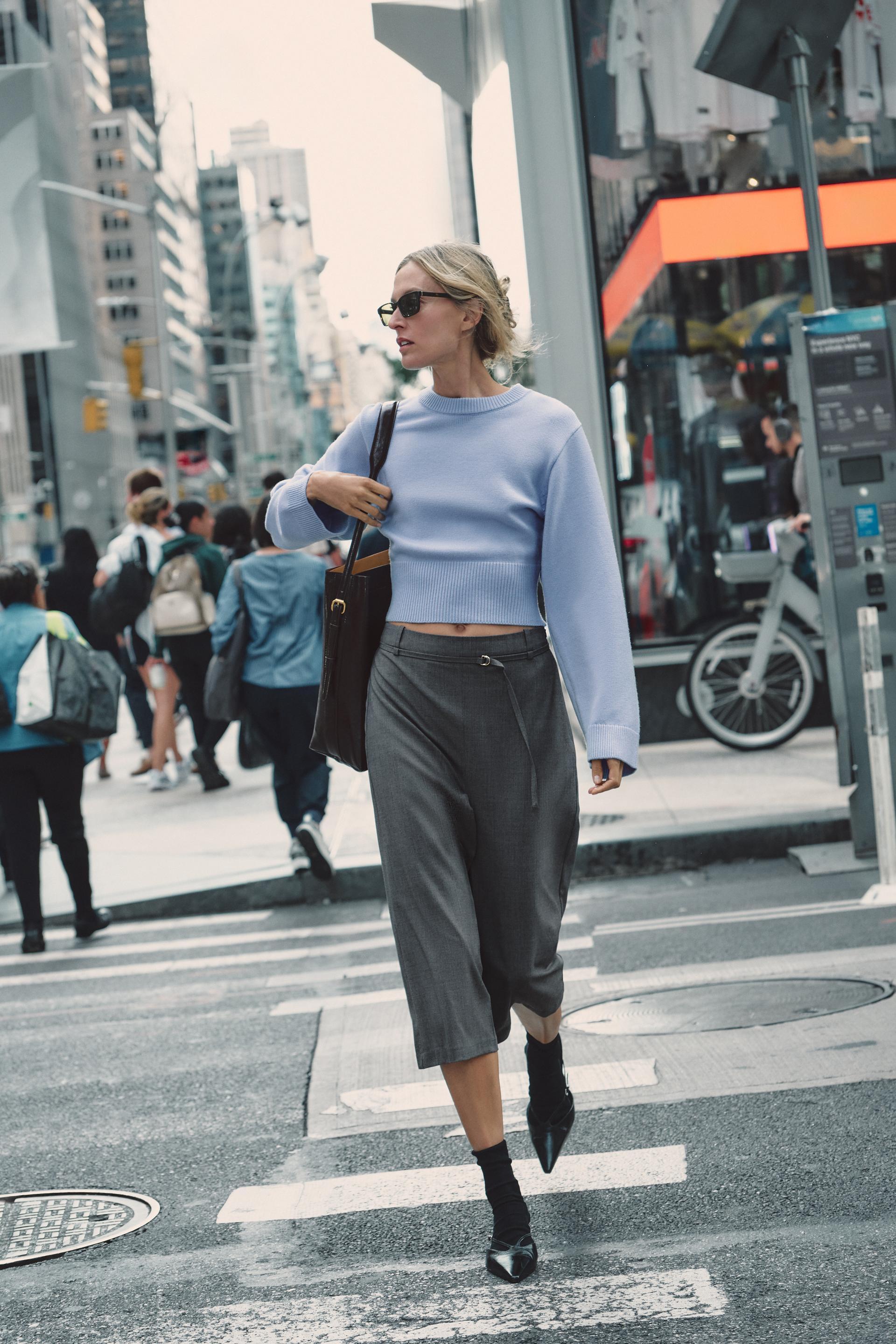 BELTED PENCIL SKIRT Anthracite grey ZARA Canada