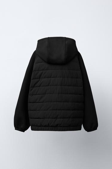 COMBINED ULTRA-LIGHTWEIGHT NEOPRENE-EFFECT JACKET - Black by Zara - Image 3