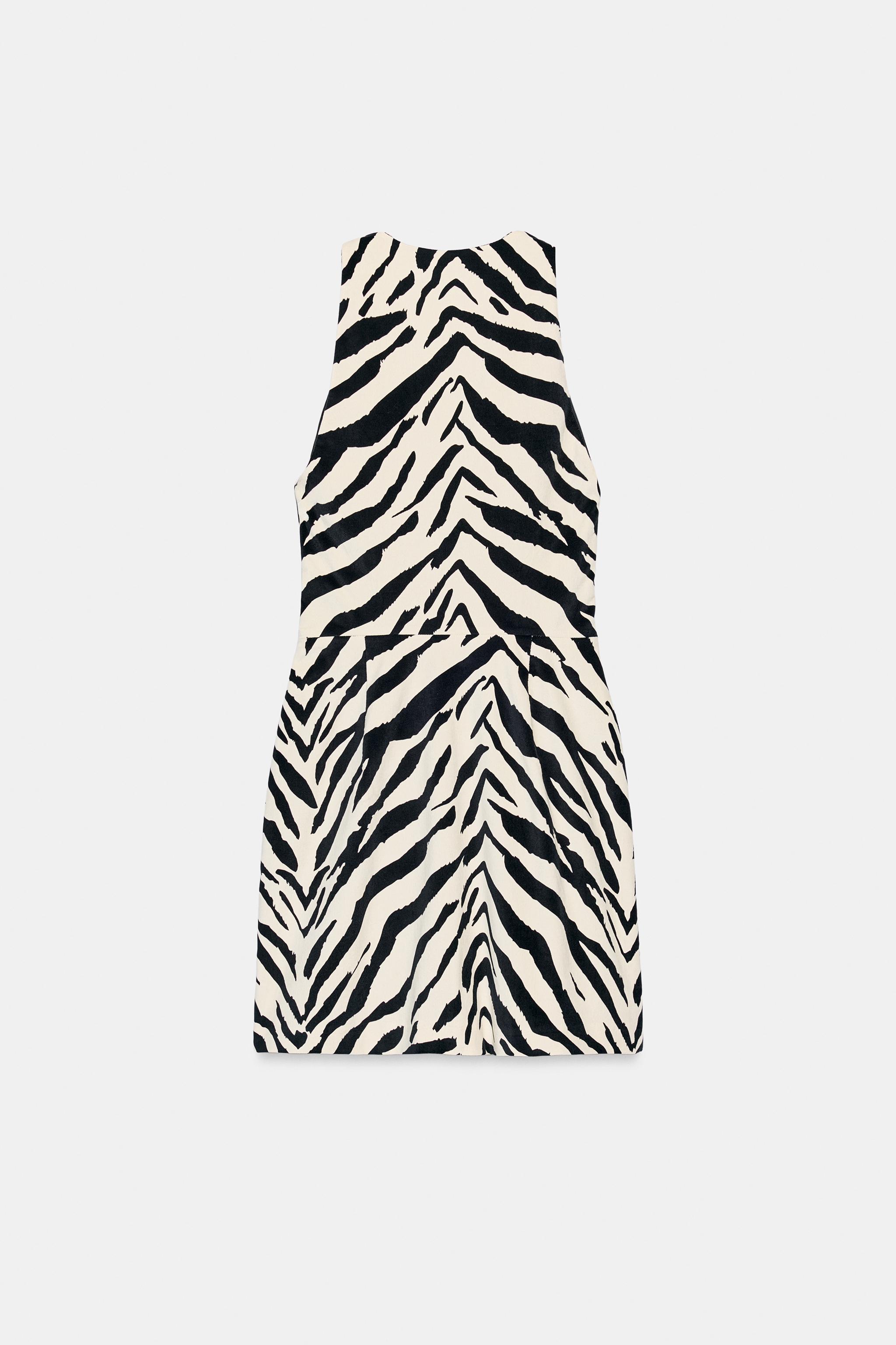 ROBE MINI EN VELOURS À IMPRIMÉ ANIMAL