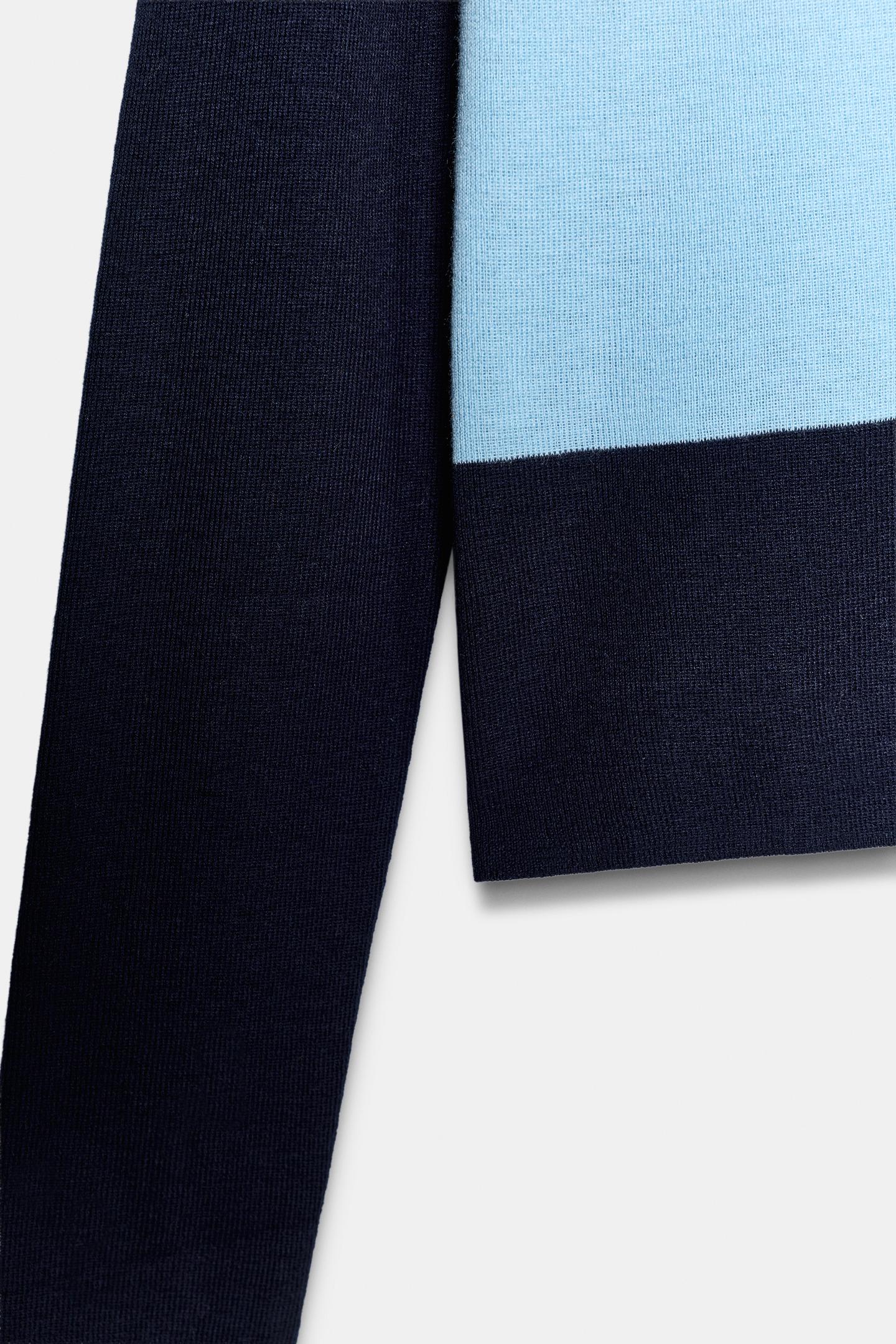 Женский топ Zara Color Block Fine Knit Top, цвет: Разноцветный — фото 8