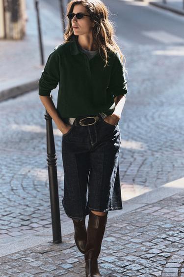 LONG-SLEEVE POLO SHIRT — Green 2
