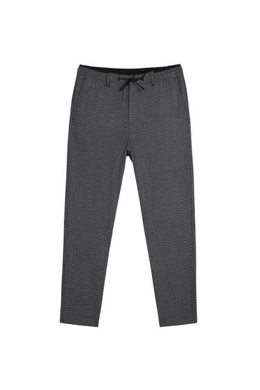 PLAID JOGGER WAIST PANTS