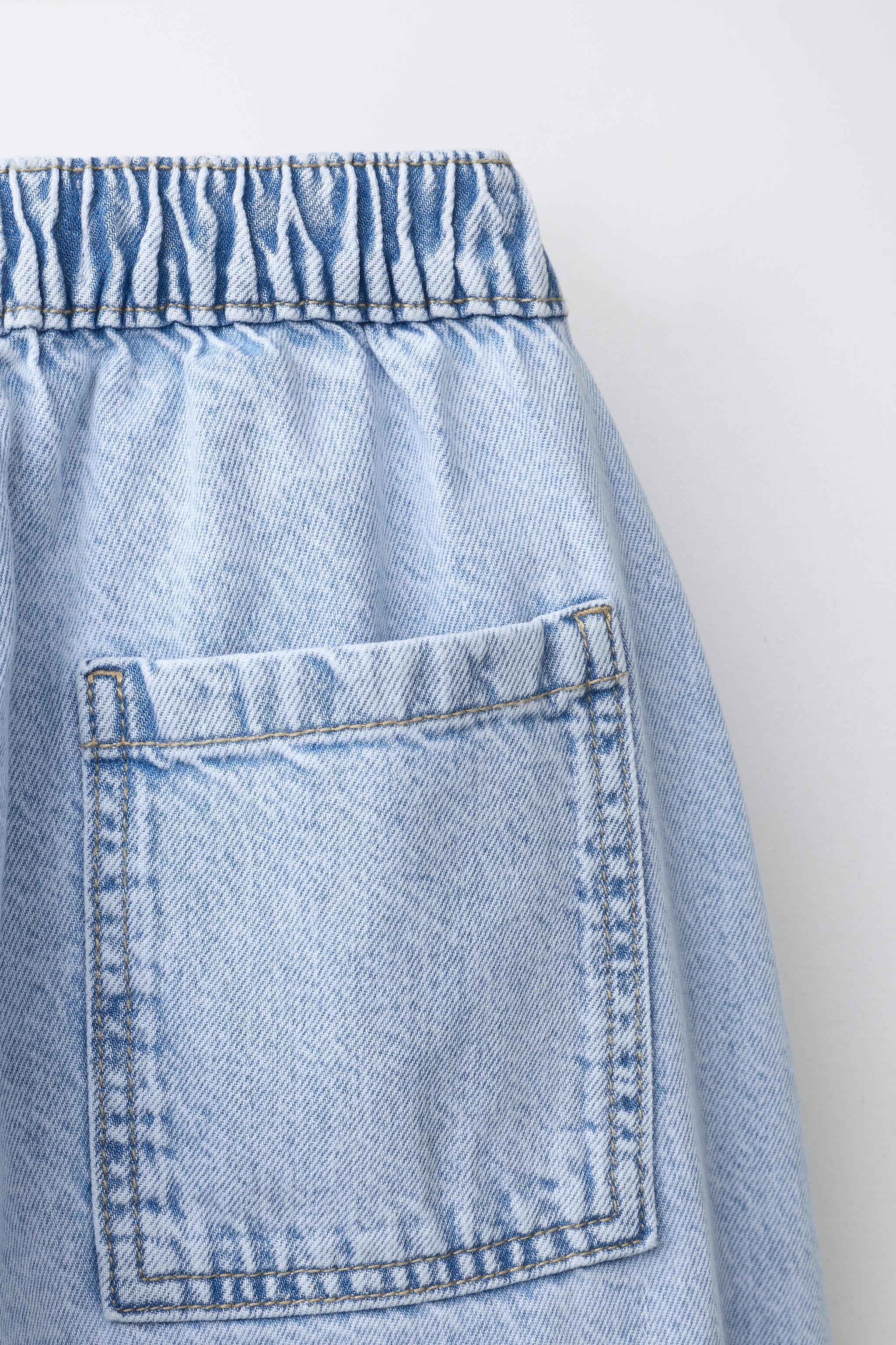 ELASTIC WAIST BALLOON JEANS