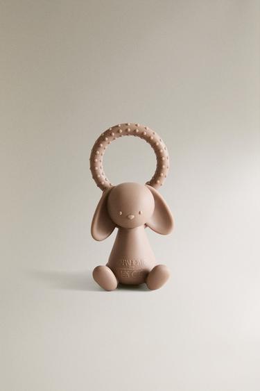 RABBIT SILICONE BABY TEETHER - Brown by Zara - Image 0