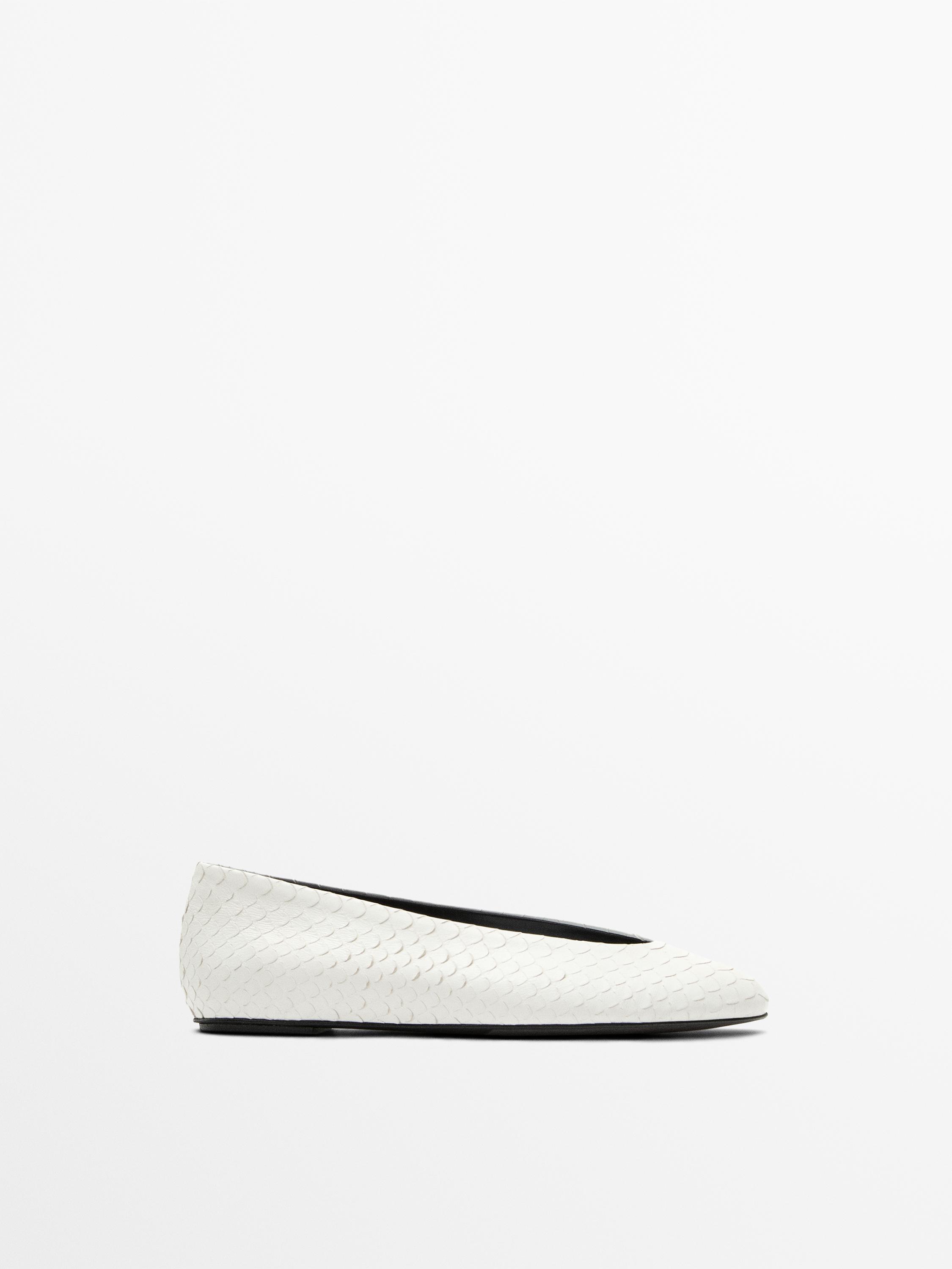 Ballerine détail cuir