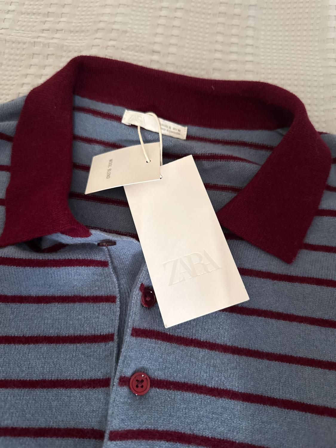 STRIPED WOOL BLEND KNIT POLO SHIRT - Image 2