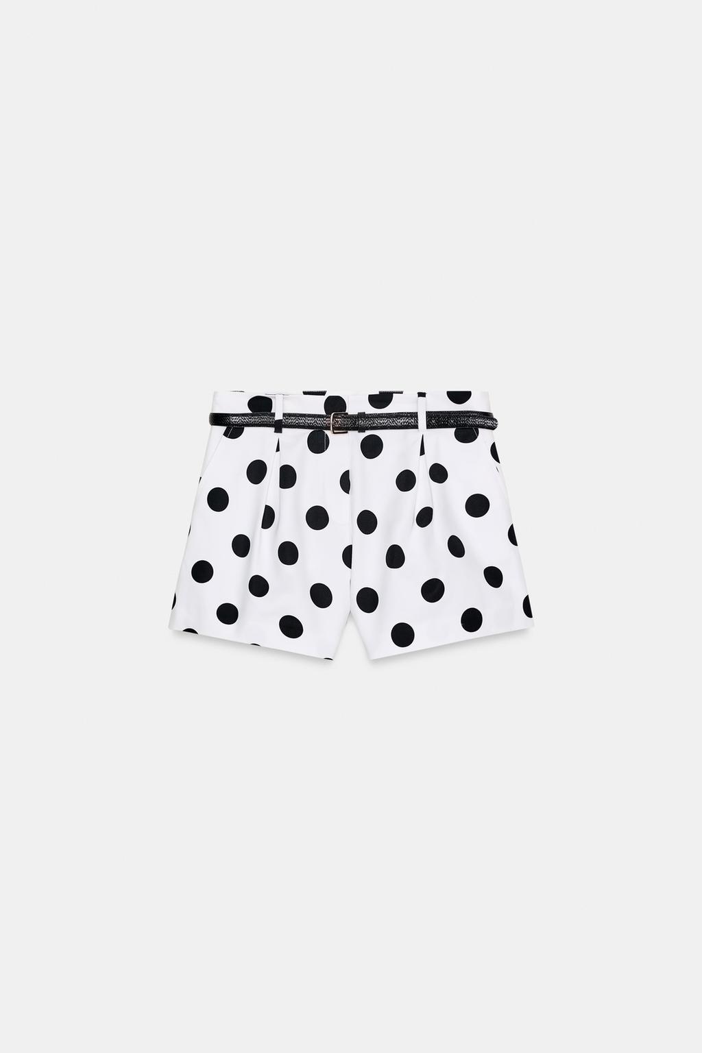 DARTED BERMUDA SHORTS WITH BELT