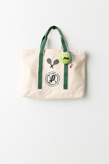 PENN © EMBROIDERED TOTE BAG - Ecru White by Zara