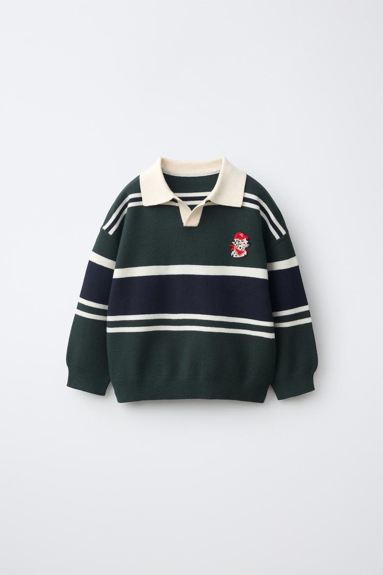Jersey polo punto rayas bordado
