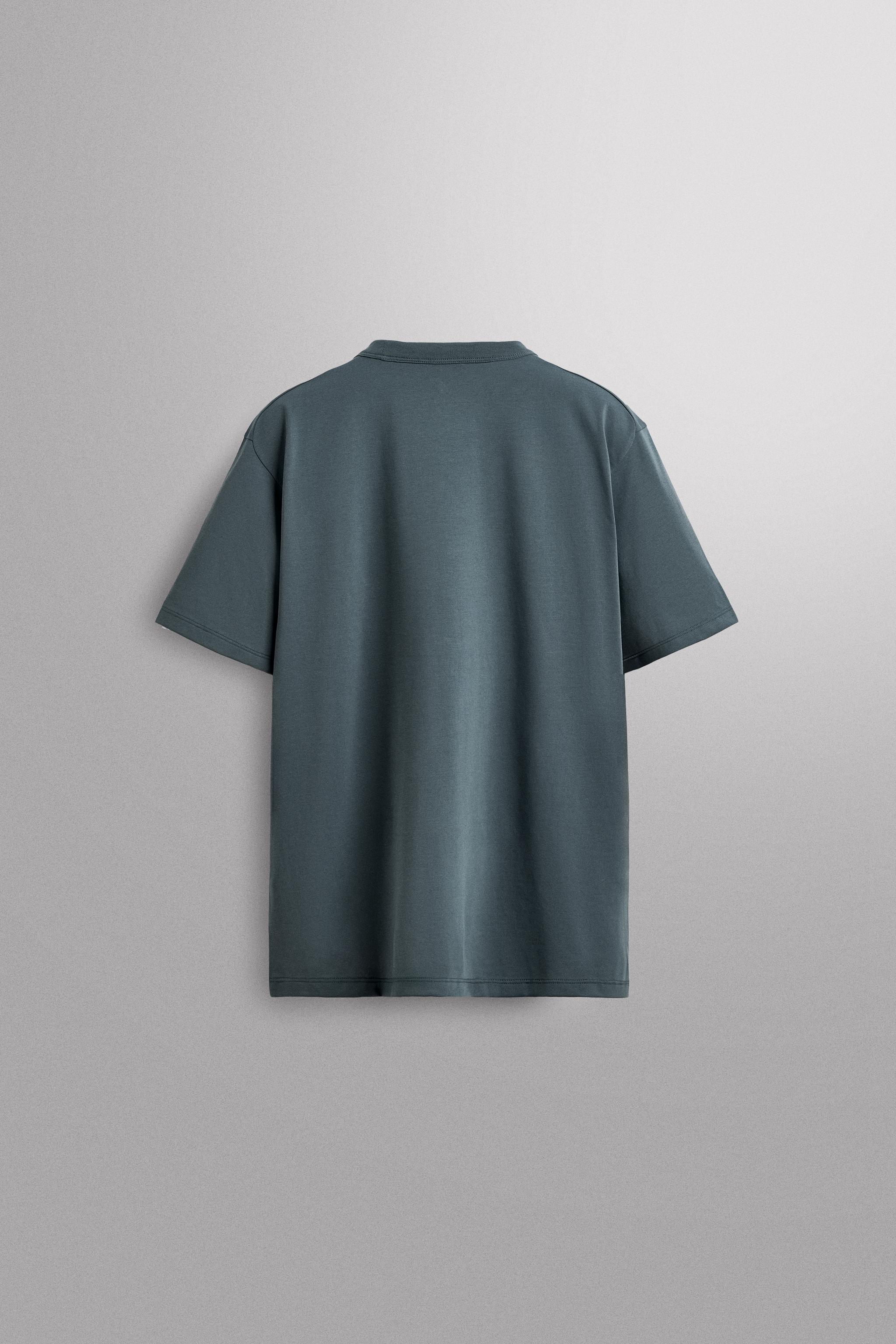 Мужские футболки Zara COMFORT TRAINING T-SHIRT — фото 8