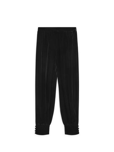 Pantalon bouffant en velours - STUDIO - Noir de Zara