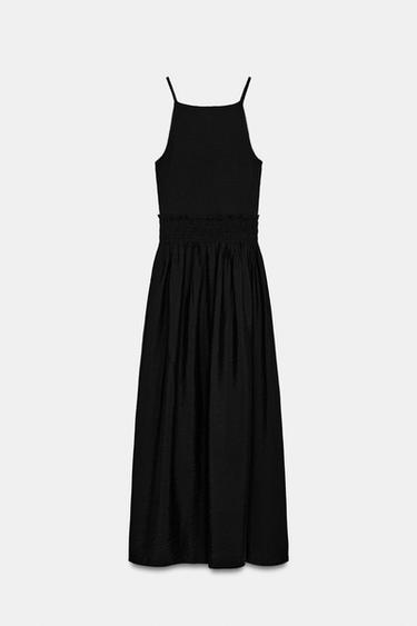 CONTRASTING STRAPPY DRESS - Black by Zara - Image 7