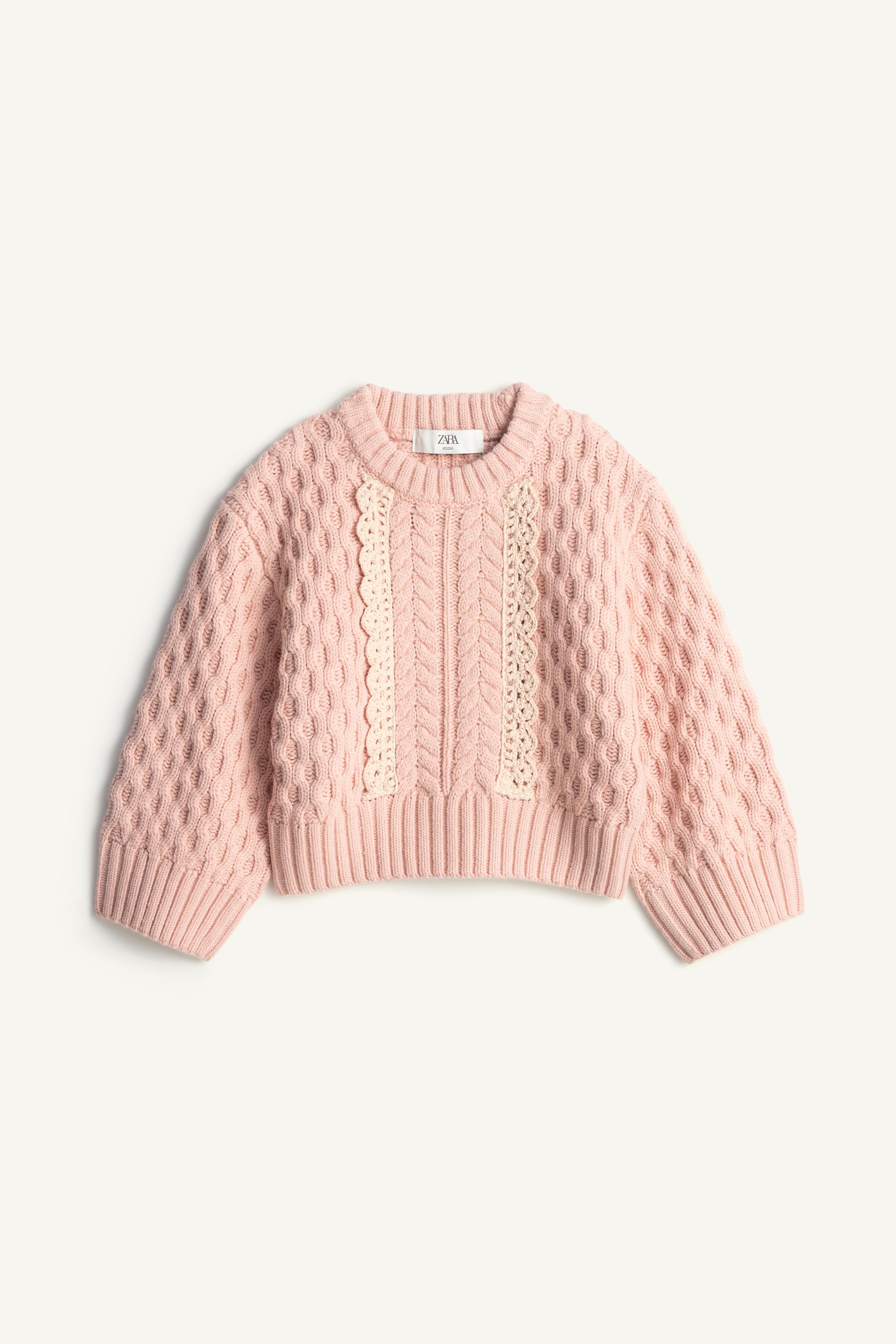 PULL EN MAILLE TORSADÉE AVEC LAINE ÉDITION LIMITÉE