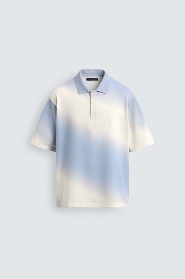 SPRAY EFFECT PRINT KNIT POLO SHIRT - Yellow by Zara