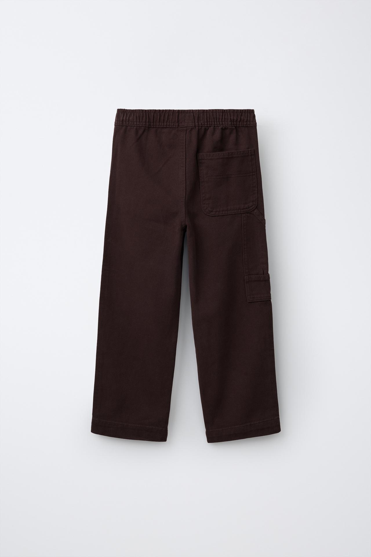 SOLID CARPENTER PANTS — Burgundy