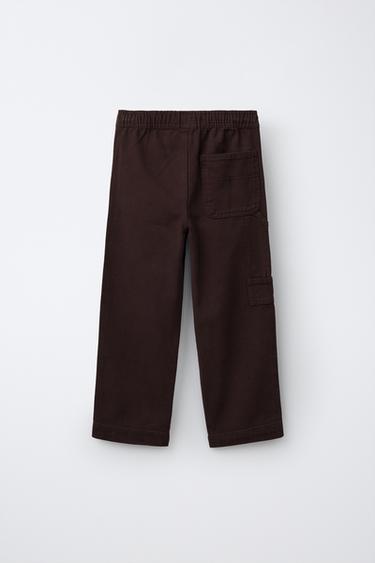 SOLID CARPENTER PANTS — Burgundy 2