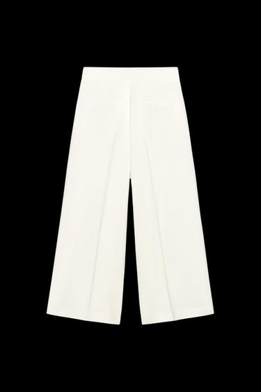 HIGH-WAIST CULOTTE TROUSERS - Ecru by Zara