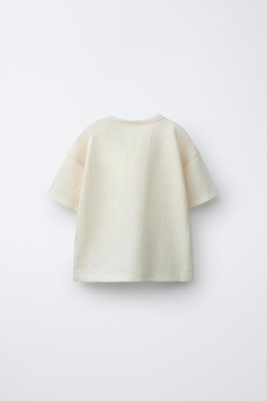 HENLEY T-SHIRT - Ecru by Zara - Image 1