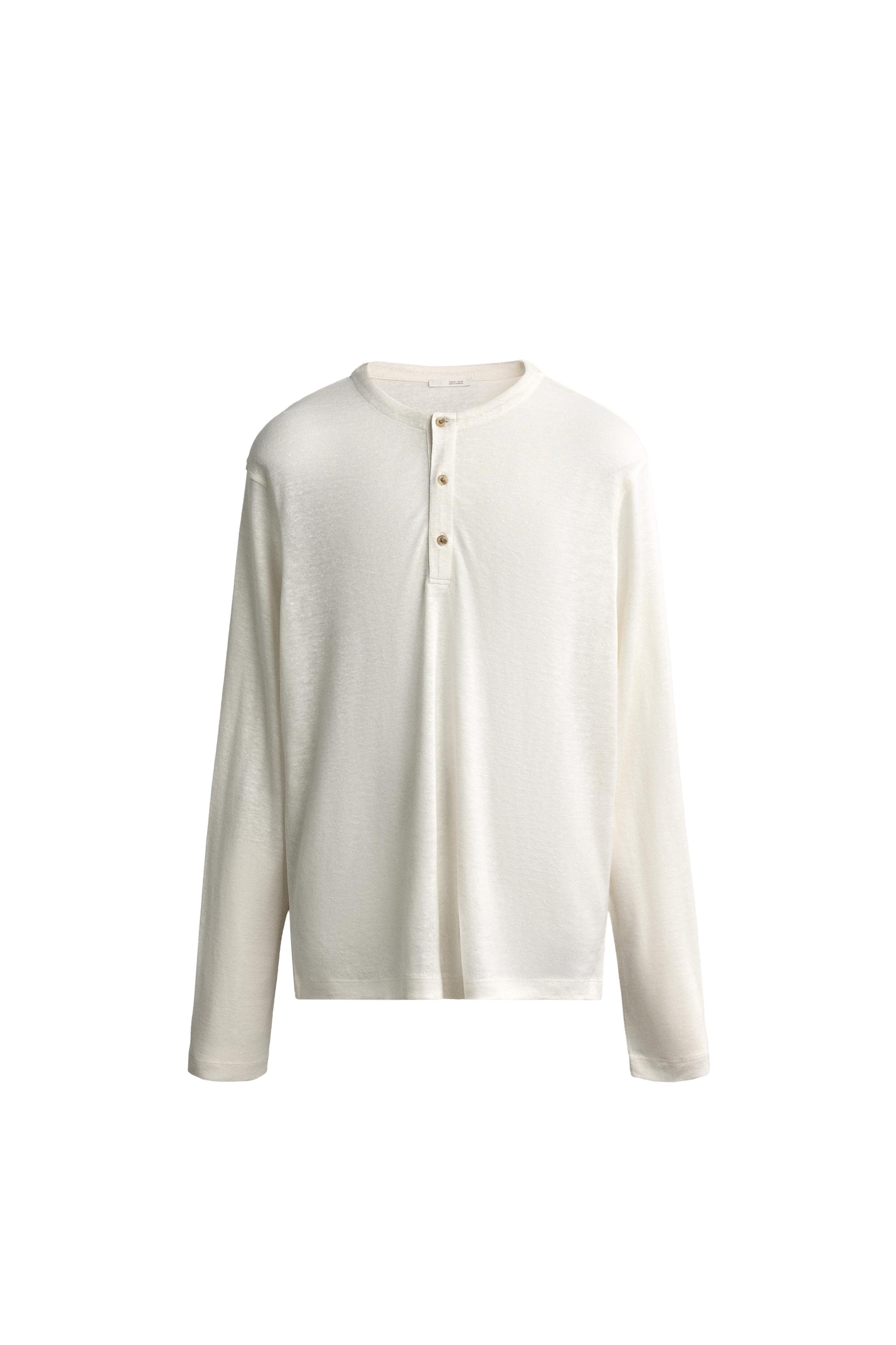 CAMISETA CUELLO PANADERO CÁÑAMO - VISCOSA
