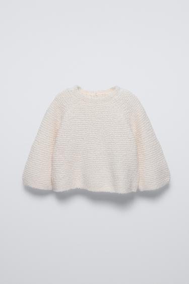 TEXTURED KNIT SWEATER - Ecru by Zara