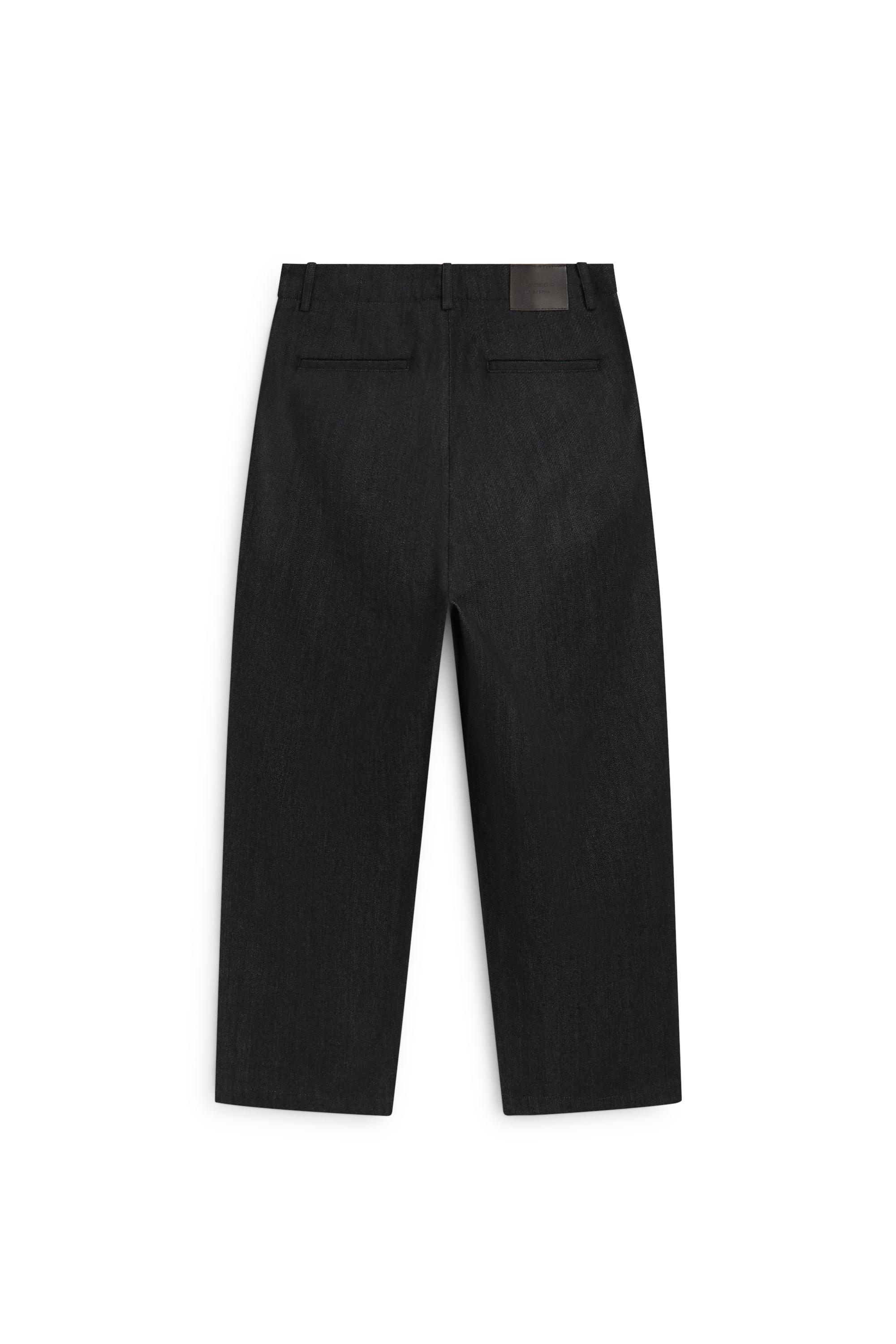 Cotton blend denim-effect pants - LIMITED EDITION