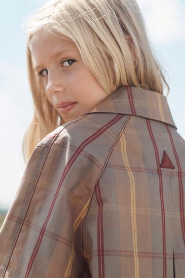 LIMITED EDITION CHECK WAXED COAT - Printed by Zara - Image 3