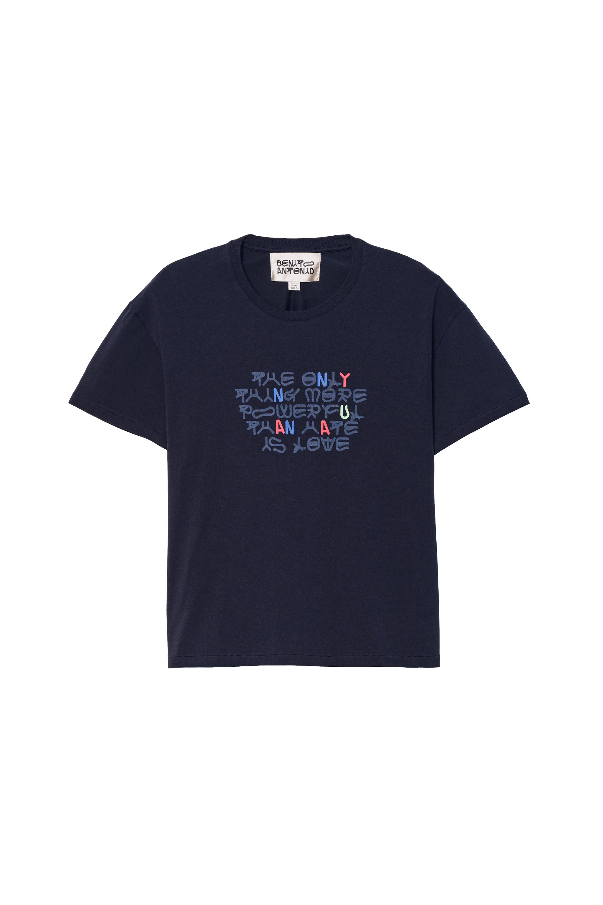 クロップドフィットテキストTシャツ - ネイビーブルー | ZARA Japan / 日本