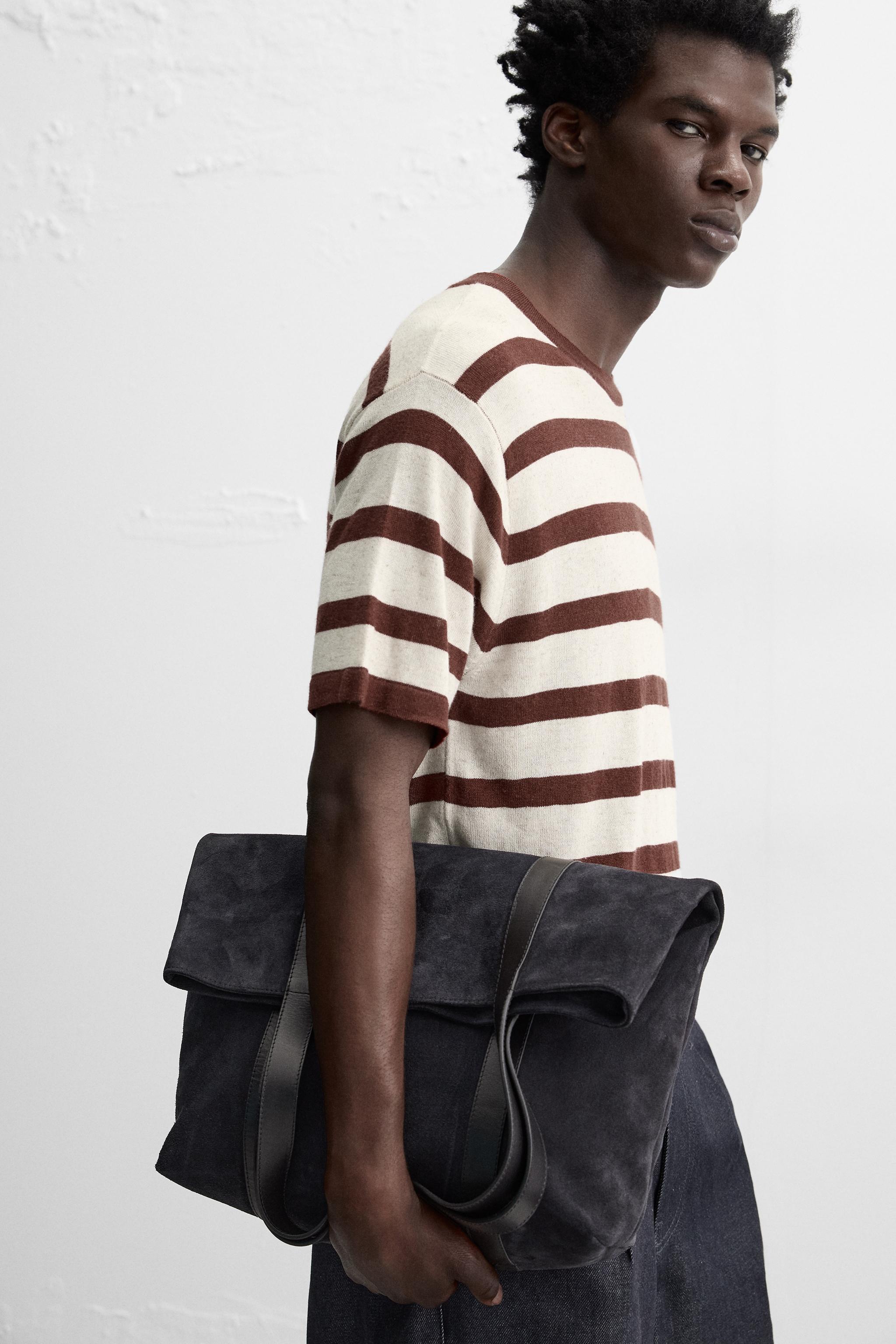 STRIPED JACQUARD KNIT T-SHIRT