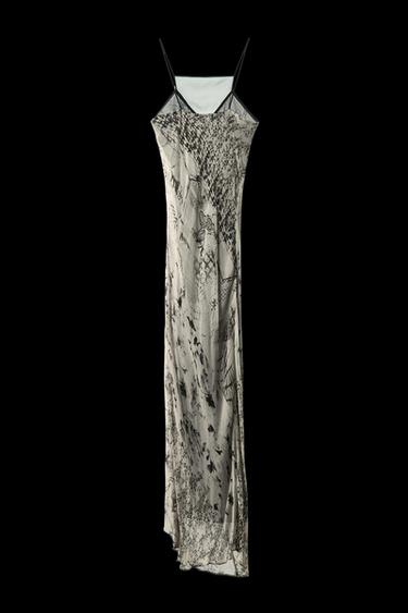 LONG PRINTED DRESS - Black / White by Zara