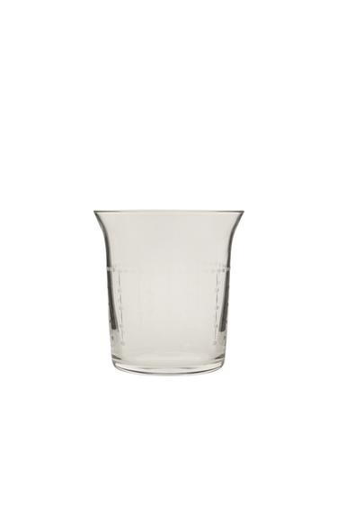 GEOMETRICALLY ENGRAVED GLASS - Transparent by Zara