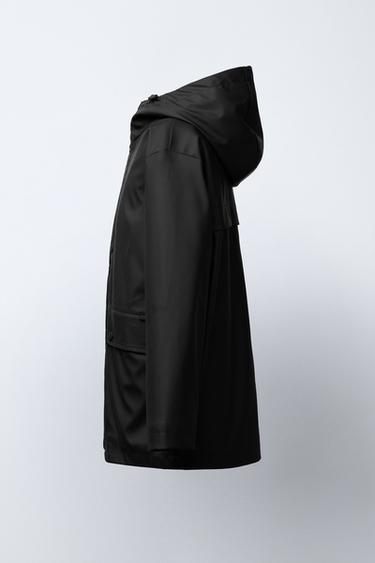 WATER-REPELLENT COATED PARKA - Black by Zara - Image 3