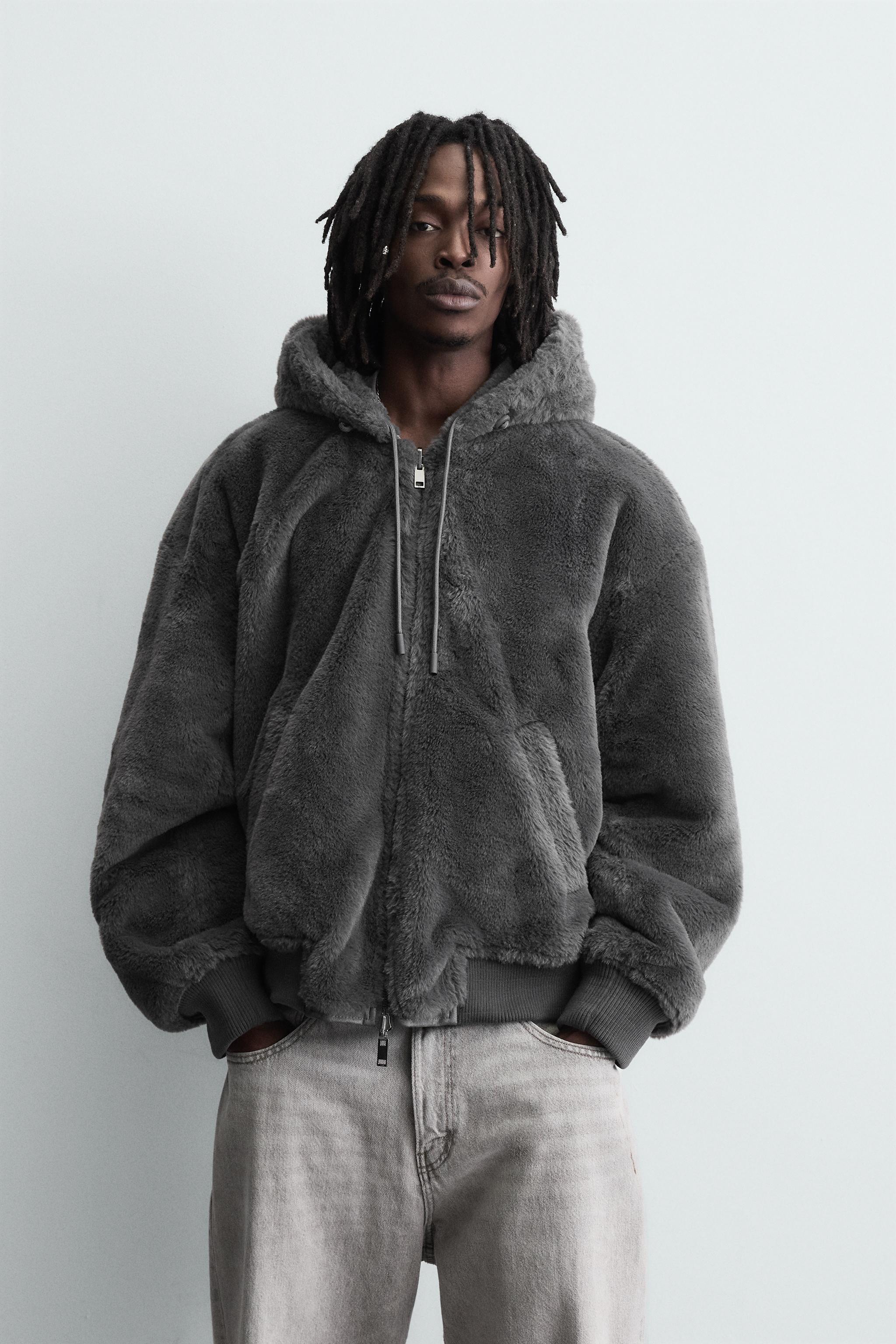 REVERSIBLE FAUX LEATHER BOMBER JACKET