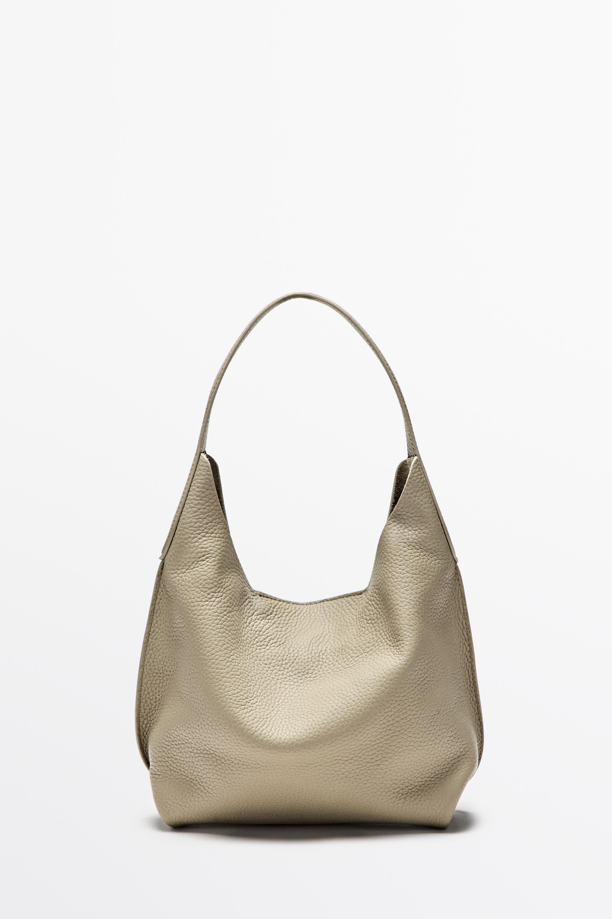 Nappa leather mini shoulder bag — Black gold