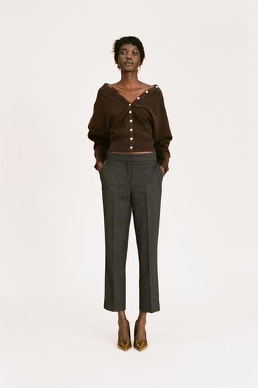 WEICHE KNÖCHELLANGE HOSE - Anthrazit von Zara