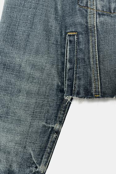 VESTE COURTE EN JEAN ZW COLLECTION - Bleu délavé de Zara - Image 8
