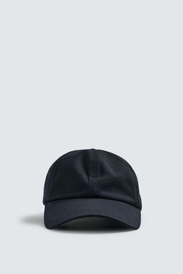 CONTRASTING CORDUROY CAP - Dark navy by Zara - Image 1