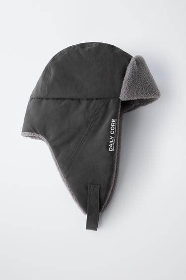 TECHNICAL FAUX SHEARLING CAP - Grey by Zara - Image 5