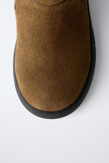 BOTTES EN CUIR DOUBLÉES - Marron de Zara - Image 5