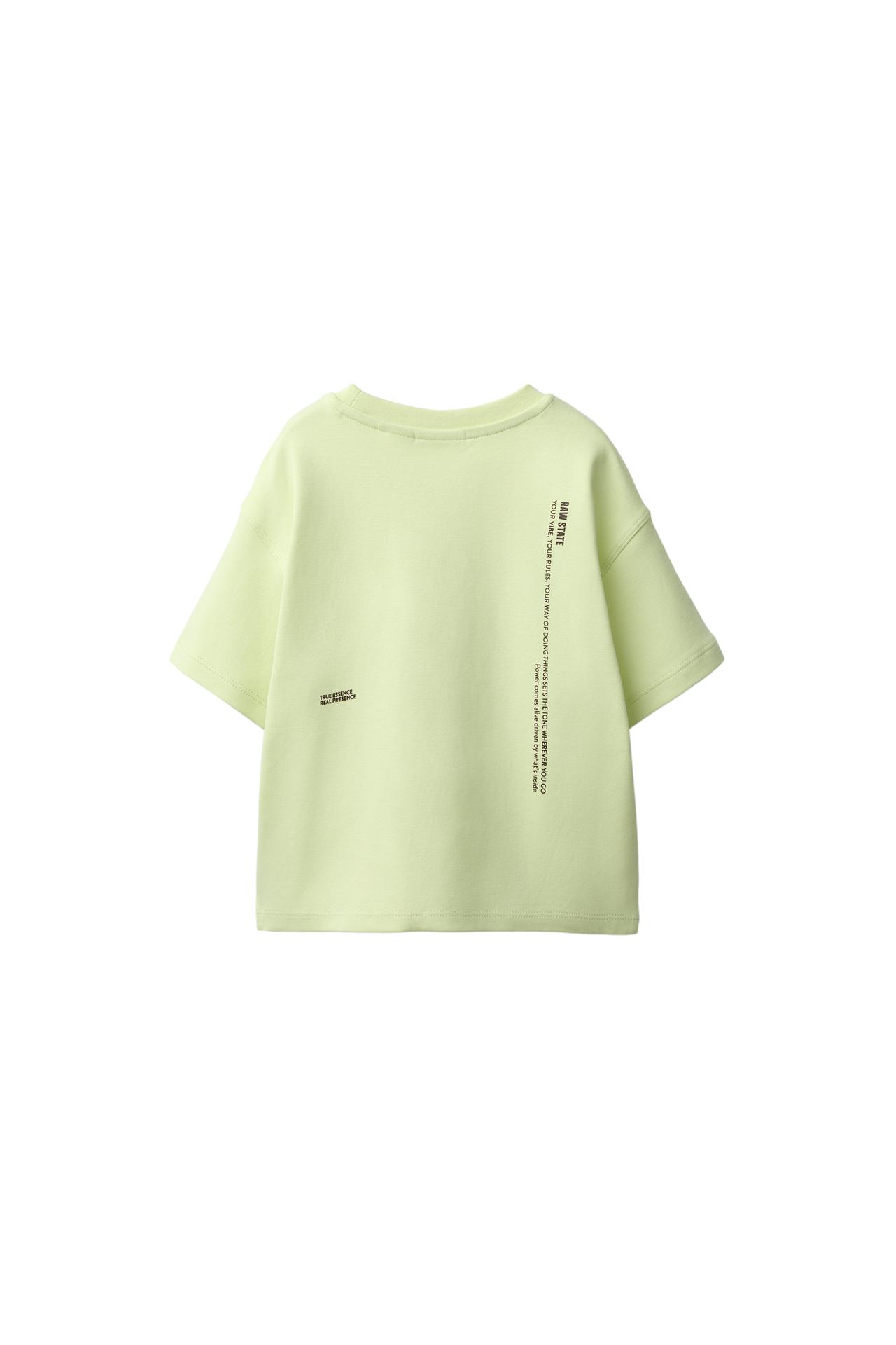 INTERLOCK PRINTED T-SHIRT — Neon yellow