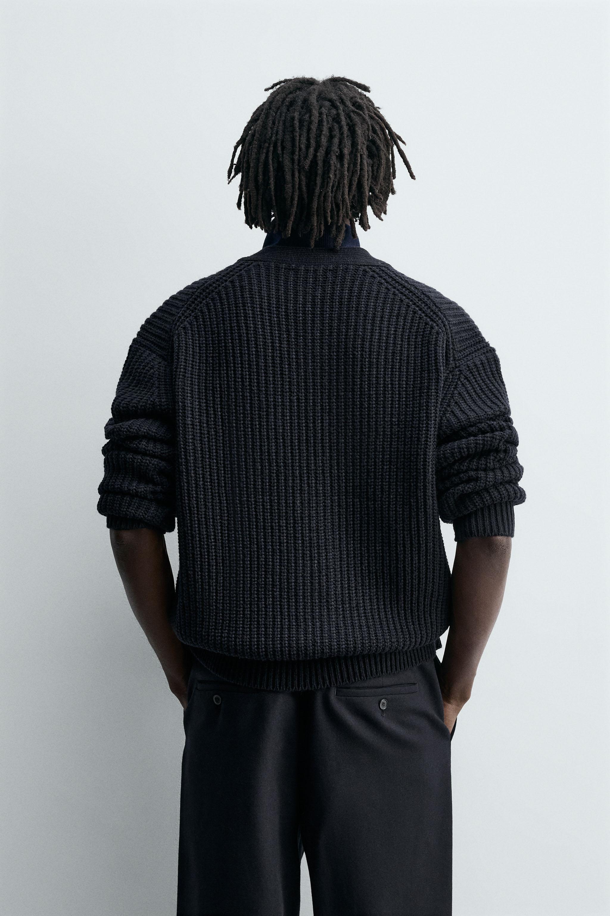 RIBBED TEXTURED CARDIGAN