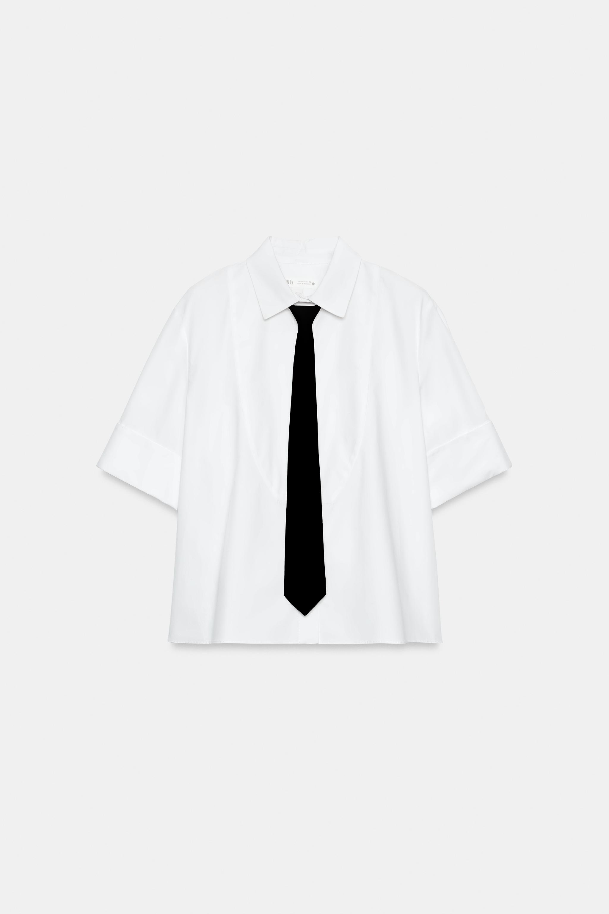 ZW COLLECTION TIE BIB SHIRT