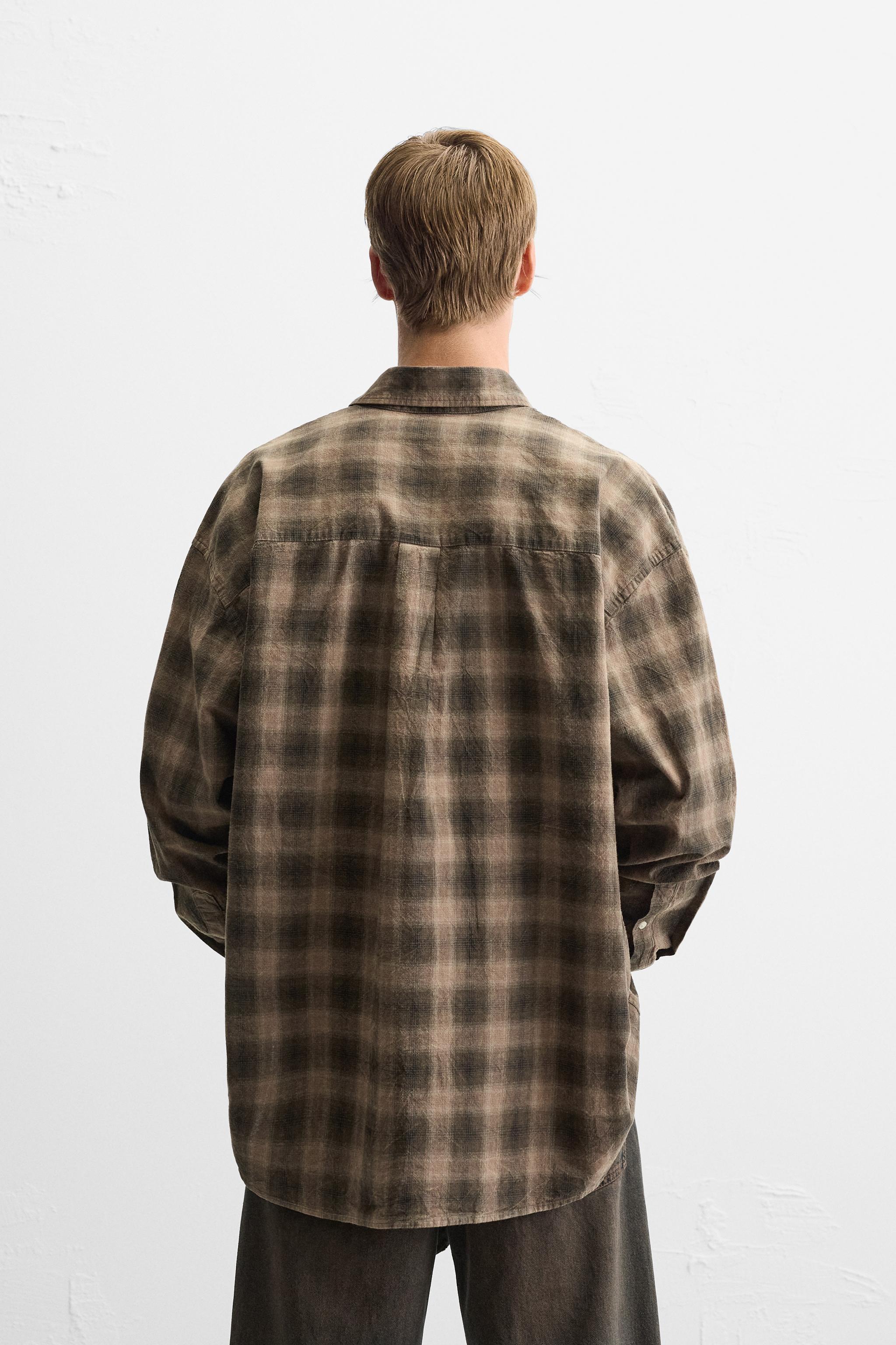 CHECK SHIRT - Brown | ZARA New Zealand CHECK SHIRT - Brown | ZARA New Zealand